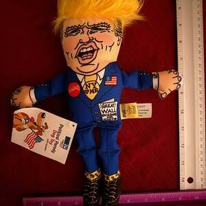 12" Donald Trump Political Parody Squeaking Dog Toy (FUZZU)